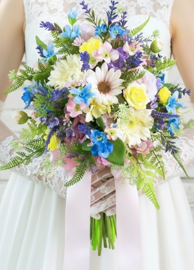 大人のカラフルキュートなクラッチブーケ
