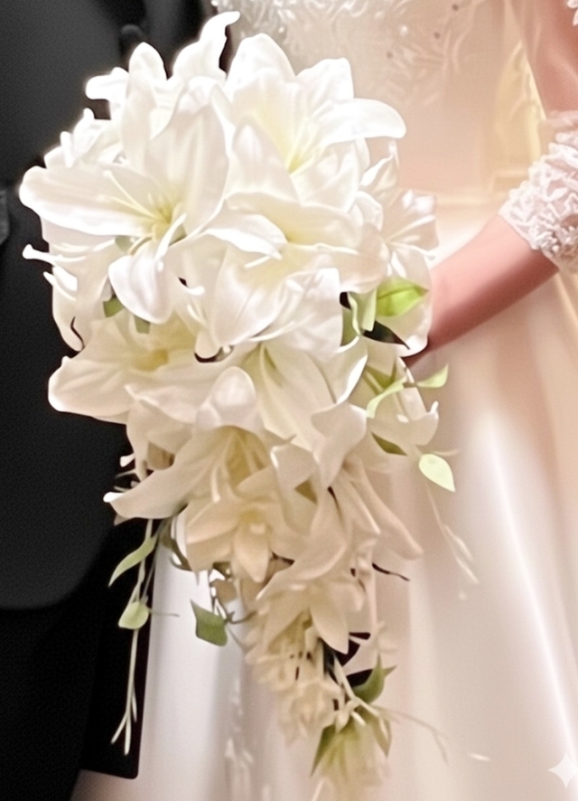 キャスケード＆ティアドロップブーケ