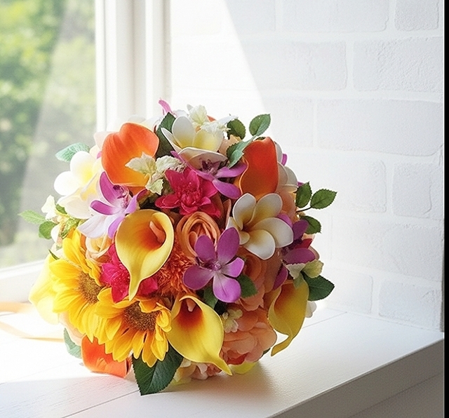 トロピカルなクラッチブーケ