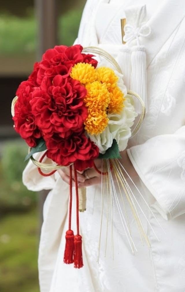 ウェディングブーケ シルクフラワーブーケ 造花ブーケ アートフラワーブーケ 結婚式ブーケ