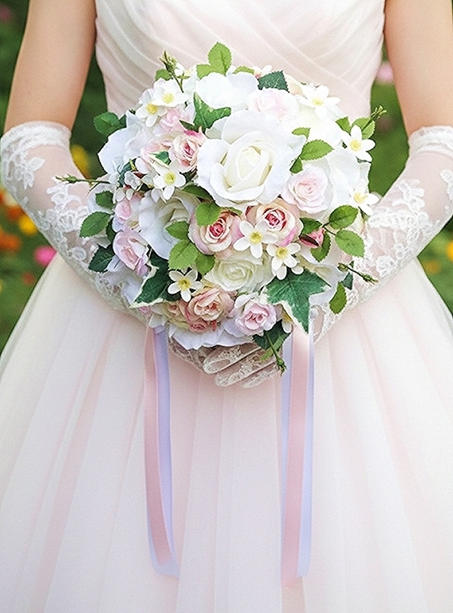 ラウンドブーケ｜造花ウエディングブーケ