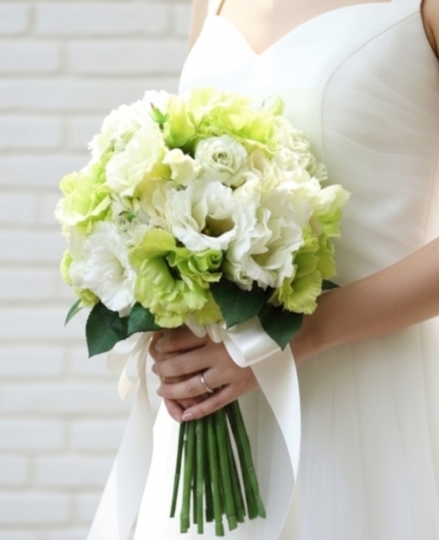 トルコキキョウのナチュラルなクラッチブーケ