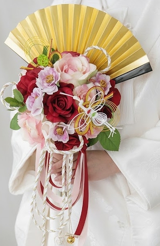 和装用ブーケ｜造花ウエディングブーケ｜アーティフィシャルフラワー