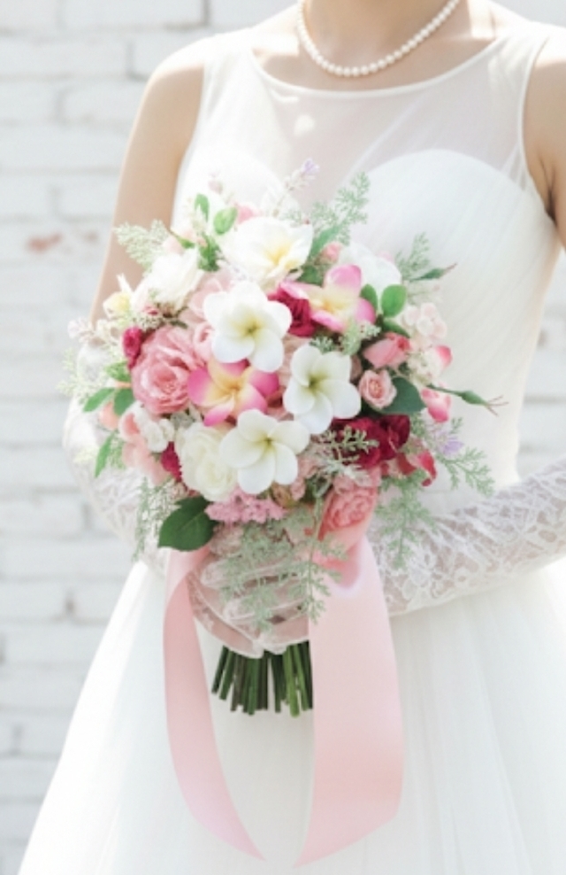 クラッチブーケ　メリア　｜造花ウエディングブーケ｜アーティフィシャルフラワー