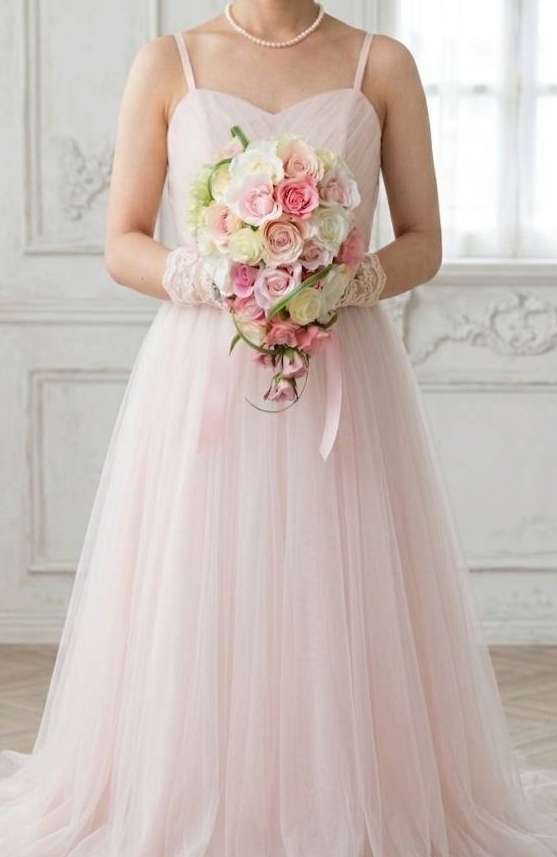 ティアドロップブーケ 薔薇 白＆ピンク系｜造花ウェディングブーケ（アーティフィシャルフラワー）