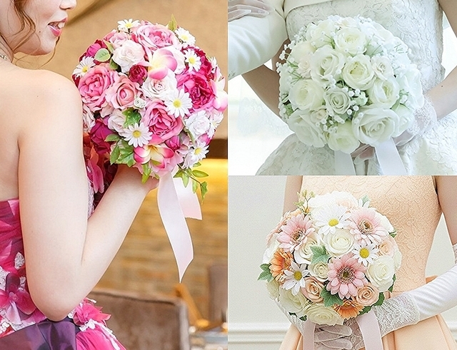 ラウンドブーケ　造花（アーティフィシャルフラワー）