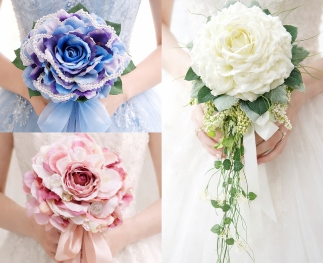 メリアのブーケ｜造花ウエディングブーケ｜アーティフィシャルフラワー
